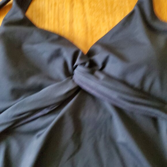 Garnet Hill Swim Halter PaddedTakini Black Size 10 - Picture 7 of 13